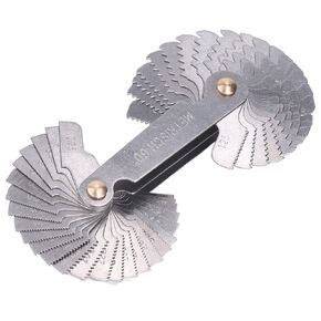 Metric Imperial Screw Gauge Thread Gauge Measuring Tool 60 Degree Utensil Degree for Metric Screw Gauge Tool Tool Thread