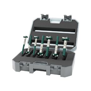 12PCS Woodworking Drill Bit Set - 7PCS Hex Shank Forstner Drill Bit & 5PCS Round Shank Countersink Drill Bit, Carbide Tipped Milling Cutter Hole Opener Countersink Drill Set with 2Pcs L-Wrench
