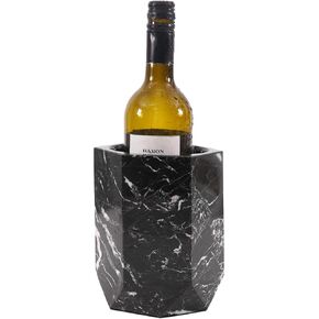 Radicaln Marble Wine Cooler Black 6.5" Inches Handmade Beverage Cooler For Bar Accessories, Wine Chiller For Bottle & Champagne - Bottle Cooler, Wine Bottle Holder For Bar Décor