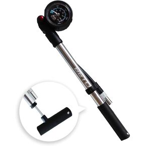 Beto Precision High Pressure Shock Pump (SP-002AGN) with Gauge, 400 PSI 28 BAR, for Front Fork and Rear Bicycle Suspension and Air Shocks