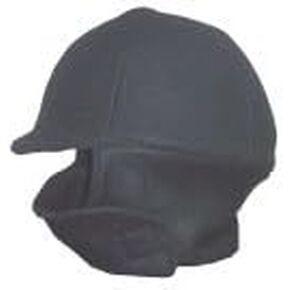 Fleece Equestrian Riding Helmet Cover with Neck Warmer - Black