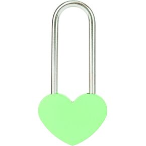 Love Lock Heart Padlock, Blue Single Heart Wish Lock for Lovers Wedding, Valentines, Anniversary, Travel, Valentines Day(No Key)