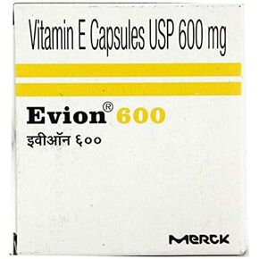 50 Evion 600mg Capsules Vitamin E for Glowing Face,Strong Hair,Acne,Nails, Glowing Skin 400mg,Control Hair Lossess