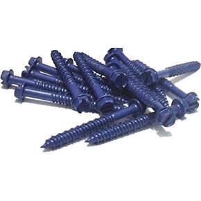 1/4" x 3-1/4" Wej-It Slotted Hex Washer Head Wej-Con (Tapcon) Concrete Screw w/Bit - 100/BX