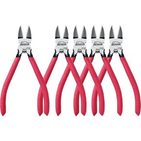 Wire Cutters, 5 PACK, 6" Wire Cutters Set, HOUSERAN Side Cutters Flush Cut Pliers, Diagonal Cutting Pliers with 2 Layers Non-slip Handle, Spring Loaded Wire Cutters for Jewelry Making, Crafts, Zip Tie