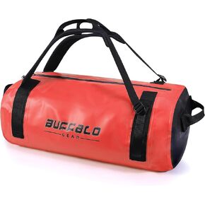 حقيبة جافة مقاومة للماء مع سحاب محكم 50 لتر حقيبة ظهر جافة للتجديف بالكاياك والتجديف وركوب القوارب والسباحة والتخييم والسفر وصالة الألعاب الرياضية والشاطئ باللون الأحمر in Kuwait