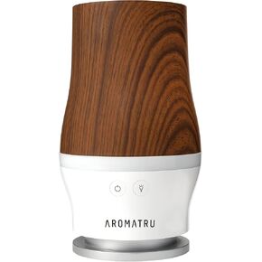 Smart Aromatherapy Waterless Oil Diffuser with WiFi Capability and App – Combine and Diffuse up to 4 Bottles of Essential Oils Simultaneously – No Water, No Mess (Light Bamboo)