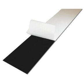 Rubber Strip, Neoprene Rubber, Width 36 in, Rubber Length 4 in, Rubber Thickness 3/8 in, Adhesive Backing 60A