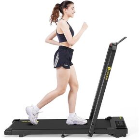 DeerRun 3 in 1 Folding Treadmills for Home, 3.0HP Powerful and Quiet Under Desk Treadmill, 300 lbs Capacity Foldable Walking Pad Treadmill with Remote Control and Space Saving, Free Installation