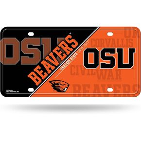 Rico Industries NCAA Oregon State Beavers Metal License Plate Tag