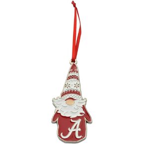 Indiana Hoosiers Gnome Metal Christmas Ornament