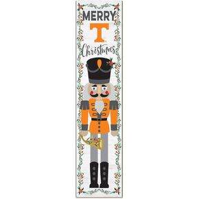 KH Sports Fan Tennessee Volunteers Nutcracker Porch Leaner, 11x46 Inches, Volunteers Outdoor Christmas Sign; Display Some Holiday Cheer with This Tennessee Volunteers Nutcracker Sign
