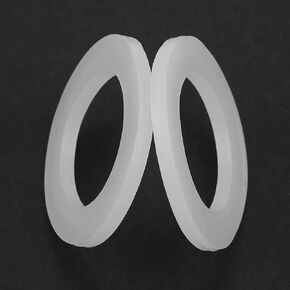 Eujgoov 12PCS Silicone Gaskets Flat, Flat Nylon Gasket 35mm od Washers Rubber O Ring Sealing Washers Assortment Kit for Sealing Faucet Pipe Water Tap Bellows Hoses(1 inch)(1 inch)