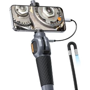 Two-Way Articulating Borescope, Teslong USB C Endoscope Camera with 8 Adjustable LED Lights, Automotive Mechanics Flexible Snake Inspection Camera Scope, Compatible with iPhone 15 16, Android Phone in Kuwait