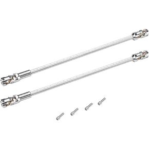 Stainless Steel Center Drive Shaft Cuttable 220mm for Traxxas TRX4 TRX6 Axial SCX10 Capra UTB10 Redcat 1/10 RC Car Crawler Upgrade Accessories (Black)