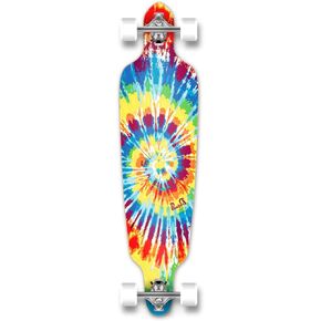 Yocaher Graphic Series Complete Drop Through Skateboards Longboard w/Black W/ 80A Grip Tape Aluminum Truck ABEC7 Bearing 70mm Skateboard Wheels
