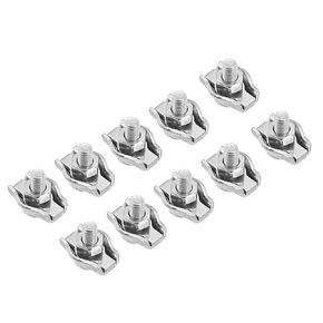 10 Pcs Premium Stainless Steel Cable Clamps 1/16 - Durable Wire Rope Single Clips for Secure Rigging, Rope & Wire Clamping | Heavy-Duty, Rust-Resistant