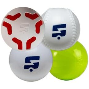 SweetSpot Backyard Ball 4-Pack with 4 Curveball Plastic Baseballs