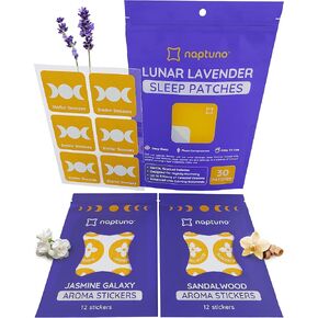 Lunar Lavender Sleep Patches, 30 Pack Sleeping Patches for Adults Better Deep Sleep, Natural Ingredients Sleepy Stickers Easy to Apply and Comfortable Sleep Patches for Women and Men