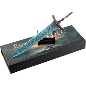 Elden Ring DLC Shadow of The Erdtree Dark Moon Greatsword 12'' 30cm Martial Arts Game Collection Party Supplies Desk Room Decoration Backpack Pendant Gift (12''Dark Moon Greatsword in Giftbox)