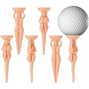 prowithlin Funny Golf Tees, Perky Lady Plastic Golf Tees, 3 Styles Prank Womens Golf Tees, Funny Golf Accessories Golf Gifts for Men at Christmas, Birthdays, or White Elephant Gifts - 6 Pack, 2 inch