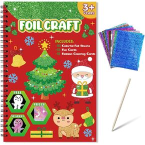 Art & Craft Activity,Foil Fun Bugs Butterfly DIY Art Kits,No Mess Creative Foil Art Kits Set Drawing Game for Kids,Birthday Gifts Crafts Supplies Travel Toys for Girls Boys Ages 4 5 6 7 8 9 Year Old