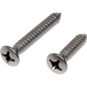 Dorman 784-165D Self Tapping Screws - Stainless Steel - Oval Head - No.12 X 1 In., 1-1/2 In., 8 Pack