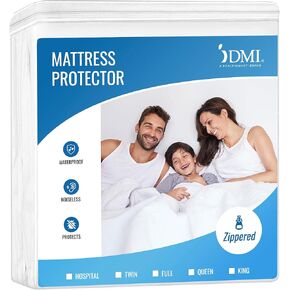 DMI Waterproof Mattress Protector, Mattress Pad/Cover, Bed Pad and Cover, Contoured Fitted Sheet, Queen (Packaging May Vary)