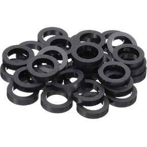 PATIKIL Round Electrical Outlet ABS Spacers Washer, 30 Pcs 12.2mm ID, 18mm OD, 4mm Length Without Threaded,Switch and Receptacle Spacers Hardware for M12 Screws