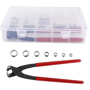 70 قطعة 7-21 مللي متر 304 مشابك خرطوم أذن واحدة من الفولاذ المقاوم للصدأ مع ذو طيات in Kuwait