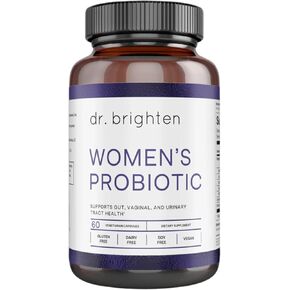 Dr. Brighten Women’s Probiotic - Probiotics, Prebiotics with Antioxidants & Sunfiber for Healthy Hormones, Balanced Female Microbiome, Ovaries and Immune Health - 60 Capsules
