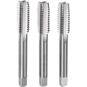 uxcell 3pcs Hand Tap Set, 1/2-13 UNC Taper/Plug/Bottom Thread Screw Taps, High Speed Steel Hand Threading Tapping Tool Kit