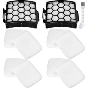 UV850 UV900 Filter Replacement for Shark Duoclean Performance Lift Away Upright Vacuum, Compare to Part # XHF320 & XFFK602UKT, 2 HEPA Filters and 4 Foam & Felt Filters for Shark UV900 UV850