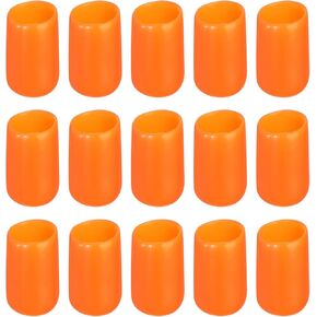 Screw Thread Protector Cover Rubber End Caps, [for Screw, Bolt] - 5/16"(8mm) ID/Orange/100pcs
