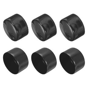 uxcell 6pcs Rubber End Caps 80mm ID Vinyl Round Tube Bolt Cap Cover Screw Thread Protectors Black