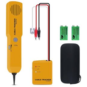 Wire Toner Cable Tracer, Tone Generator and Probe Kit High Accuracy Network Cable Jack Testers Ethernet Circuit Tracer with Inductive Amplifier Audio Adjustable Sensing