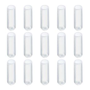 Screw Thread Protector Cover Rubber End Caps, [for Screw, Bolt] - 1/8"(3mm) ID/Clear/100pcs