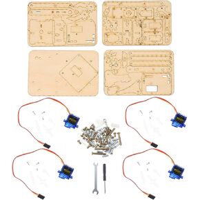 Keenso Robot Arm Kit,Raspberry Pi SNAM1500 4 DOF Wood Robotic Mechanical Arm sg90 Servo for Arduino DIY Robot Arm