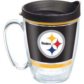 Tervis Made in USA Double Walled NFL® Pittsburgh Steelers Insulated Tumbler Cup Keeps Drinks Cold & Hot, 16oz Mug, Legend