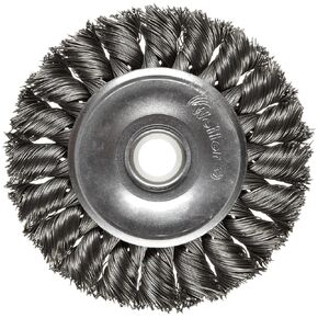 Weiler 08014 3" Standard Twist Knot Wire Wheel .014" Steel Fill 1/2"-3/8" Arbor Hole Made in The USA (Pack of 10)