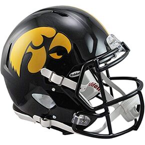 Riddell unisex adult Iowa Speed Authentic Football Helmet, Black, Large US