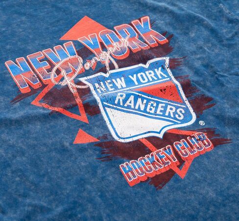 تي شيرت نسائي من Calhoun NHL مقاس كبير فضفاض بكتف منسدل بنمط عتيق ومغسول بحمض وياقة دائرية وأكمام قصيرة in Kuwait