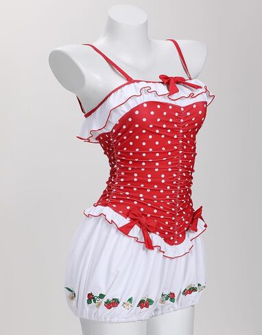 بدلة سباحة نسائية من قطعة واحدة من Strawberry Shortcake، بدلة استحمام حمراء لطيفة، مقاس متوسط in Kuwait