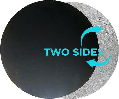 ألواح كيك متينة مستديرة مقاس 10 بوصة، على الجانبين فضي/أسود مستديرة ومصنوعة من الطعام، بسُمك 2 مم (25 قطعة) in Kuwait