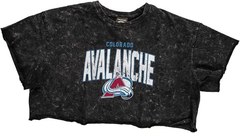 Calhoun NHL Surf & Skate Womens Oversize Drop Shoulder Acid Wash Cropped T-Shirt in Saudi Arabia
