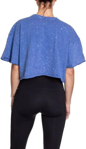 Calhoun NHL Surf & Skate Womens Oversize Drop Shoulder Acid Wash Cropped T-Shirt in Saudi Arabia