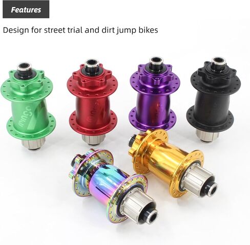 Bike Hub Disc Brake 32H for Dirt Jump/Single Speed Bikes,Chrome-Molybdenum Steel Freehub High Strength Rear Bicycle Rim Hubs M10 Female Bolts in Saudi Arabia