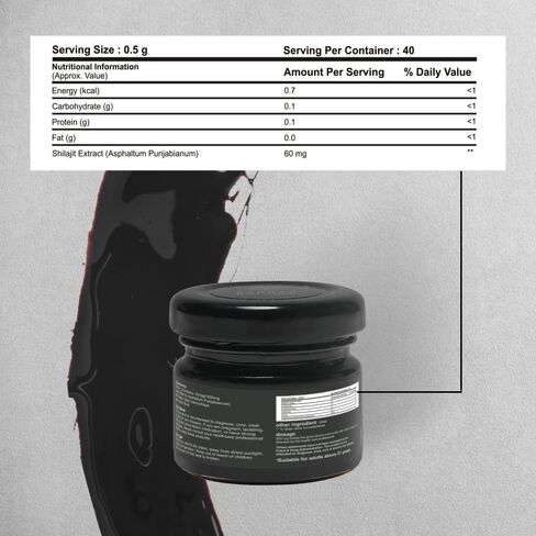 Pure Himalayan Shilajit Resin High Potency for Men & Women|75 Servings|Energy Boost & Immune Support, 85+ Trace Minerals, 75%+ Fulvic Acid, 30g in Saudi Arabia