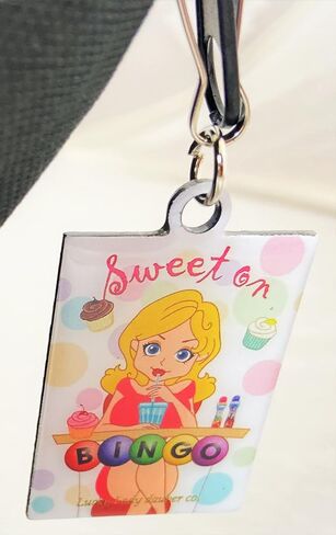 Lucky Lady 10 Pocket Bingo Bag I Really Love Bingo with "Sweet on Bingo" Lucky Charm in Saudi Arabia