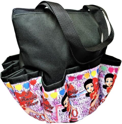 Lucky Lady 10 Pocket Bingo Bag I Really Love Bingo with "Sweet on Bingo" Lucky Charm in Saudi Arabia
